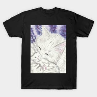 Mother and baby cat art T-Shirt